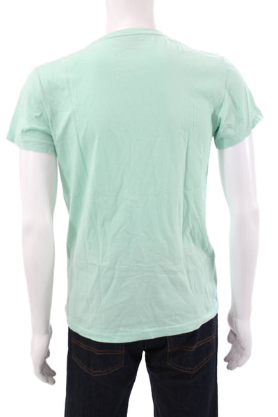 Double RL Ralph Lauren Mens Basic Green Cotton Crew Neck T-Shirt Size S