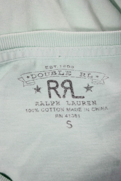 Double RL Ralph Lauren Mens Basic Green Cotton Crew Neck T-Shirt Size S