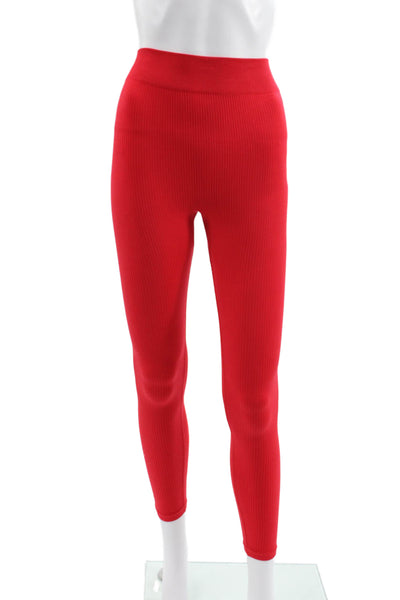 Asos Womens Ankle Leggings Red Polyamide Pull On Size XS