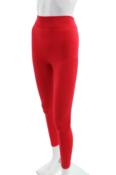 Asos Womens Ankle Leggings Red Polyamide Pull On Size XS