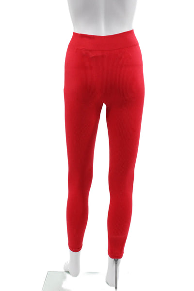 Asos Womens Ankle Leggings Red Polyamide Pull On Size XS