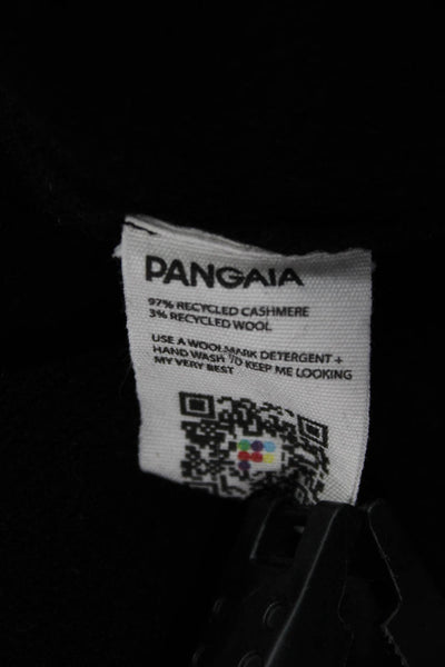 Pangaia Unisex Black 97% Recycled Cashmere V-Neck Cardigan Long Sleeve Size XS