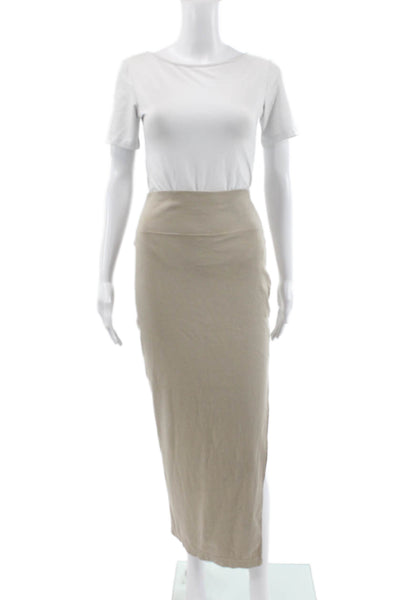 Spiritual Gangster Womens Beige Cotton Maxi Skirt Pull On Size XS