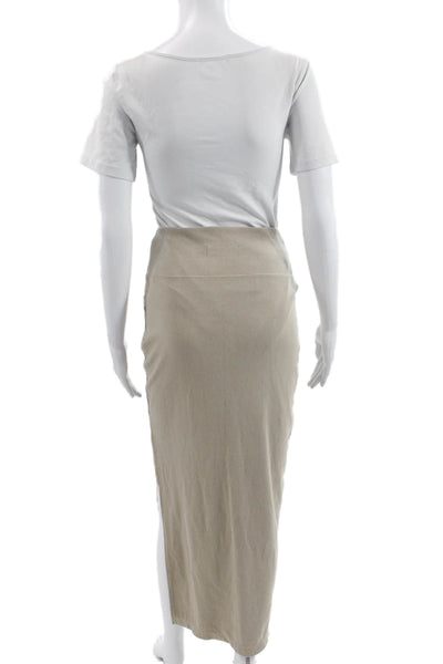 Spiritual Gangster Womens Beige Cotton Maxi Skirt Pull On Size XS