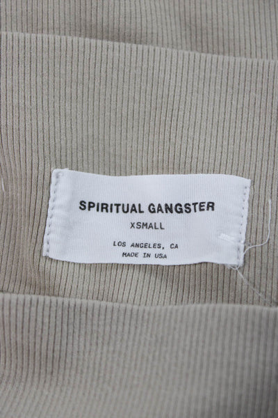 Spiritual Gangster Womens Beige Cotton Maxi Skirt Pull On Size XS