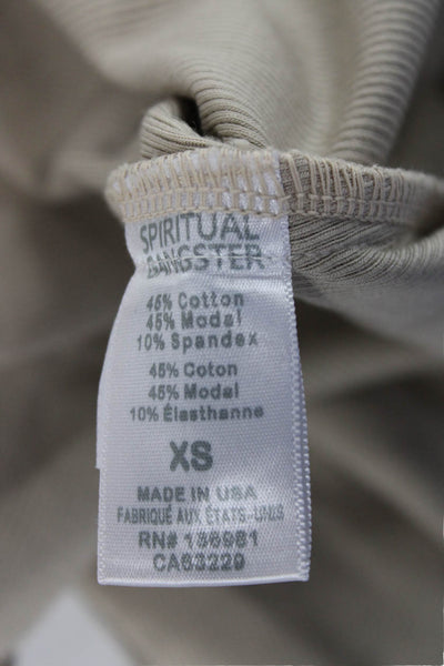 Spiritual Gangster Womens Beige Cotton Maxi Skirt Pull On Size XS