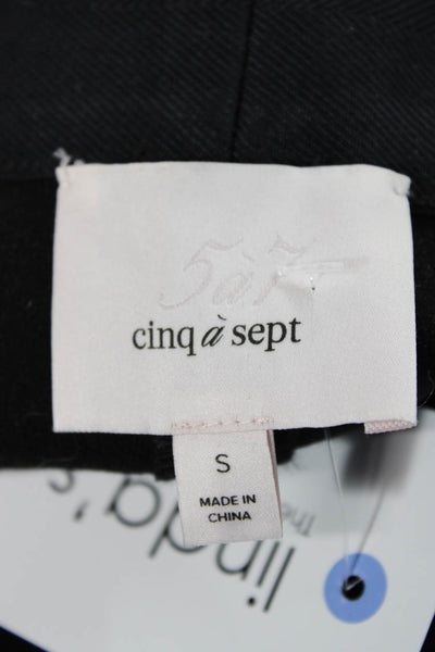 Cinq à Sept Womens Ankle Leggings Faux Leather Black Size S