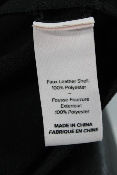 Cinq à Sept Womens Ankle Leggings Faux Leather Black Size S