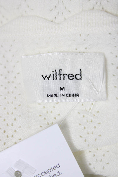 Wilfred Womens V Neck Geometric Viscose Tank Top White Size M