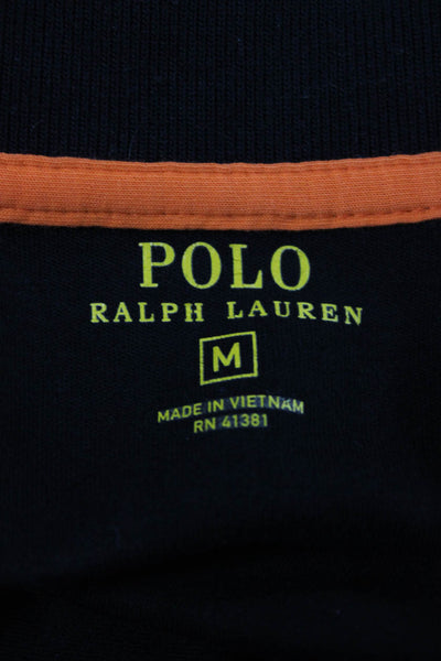 Polo Ralph Lauren Unisex Adults Black Colorblock Zip Track Jacket Size M