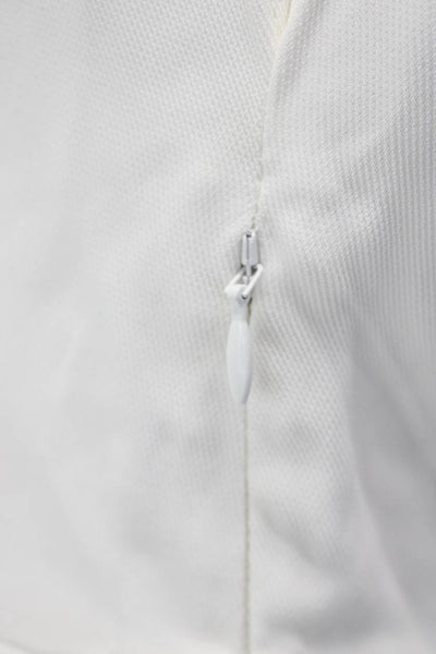 Banana Republic Womens Wrap Dress Short Sleeve V-Neck White Rayon Size 4