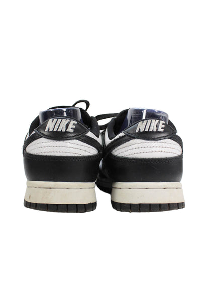 Nike Unisex Adults Leather Two-Toned Low Top Sneakers Black Size 8