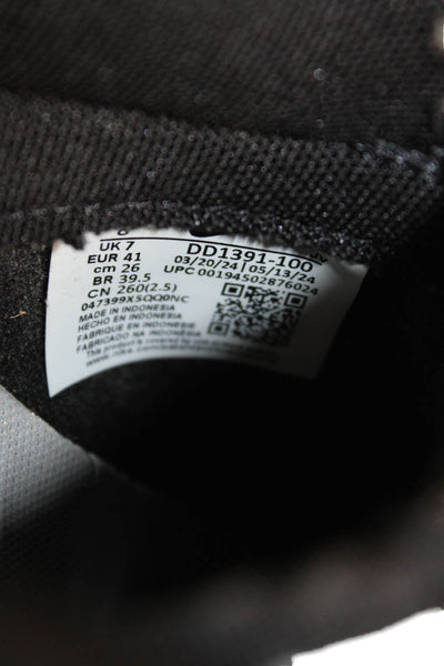 Nike Unisex Adults Leather Two-Toned Low Top Sneakers Black Size 8