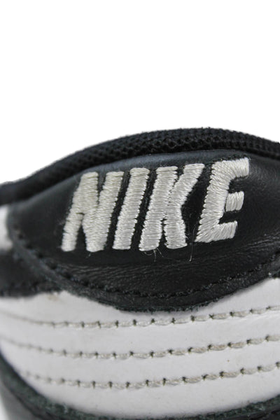 Nike Unisex Adults Leather Two-Toned Low Top Sneakers Black Size 8