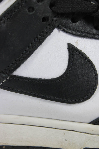 Nike Unisex Adults Leather Two-Toned Low Top Sneakers Black Size 8