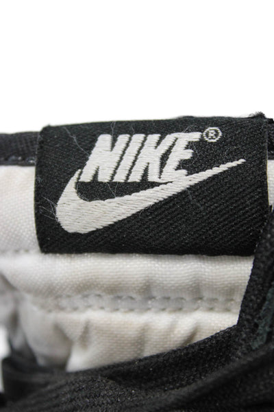 Nike Unisex Adults Leather Two-Toned Low Top Sneakers Black Size 8
