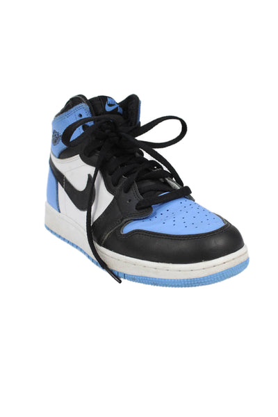 Nike Boys Leather Two-Toned High Top Sneakers Blue Size 7Y