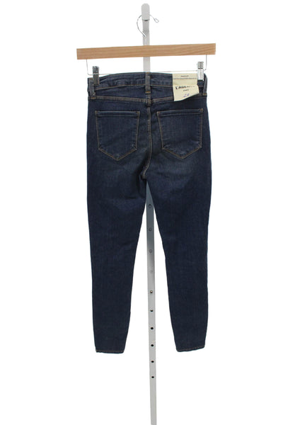 L'Agence Women Skinny High Rise Blue Cotton Jeans Button Fly Size 24