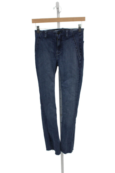 We The Free Womens Skinny High Rise Blue Cotton Blend Jeans Size 25