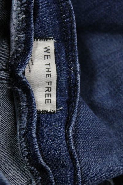 We The Free Womens Skinny High Rise Blue Cotton Blend Jeans Size 25