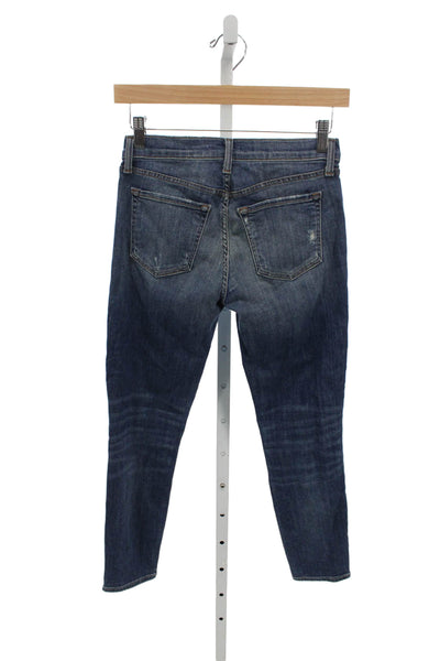 J Brand Womens Skinny Jeans Blue Low Rise Cotton Blend Size 24
