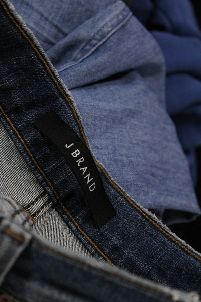 J Brand Womens Skinny Jeans Blue Low Rise Cotton Blend Size 24