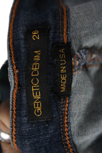 Genetic Denim Women Skinny Jeans Blue Viscose Mid Rise Size 26