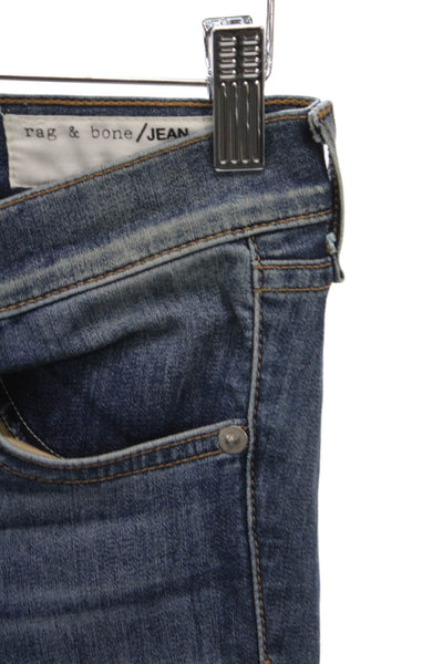 Rag & Bone Jean Women Skinny Jeans Blue Cotton Button Size 25