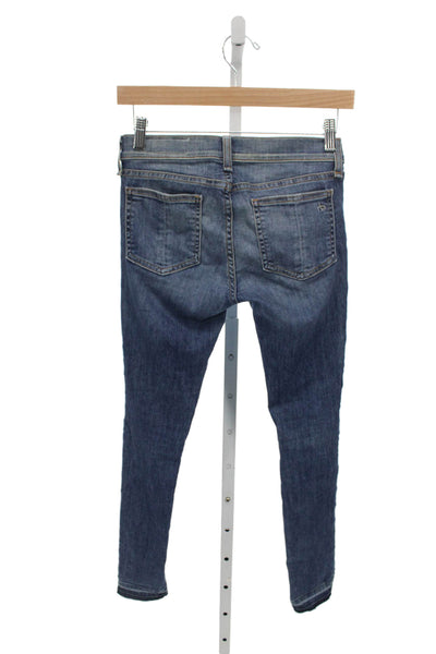 Rag & Bone Jean Women Skinny Jeans Blue Cotton Button Size 25