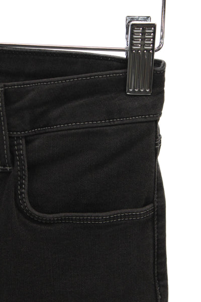 L'Agence Womens Skinny Jeans Gray Cotton High Rise Button Size 25