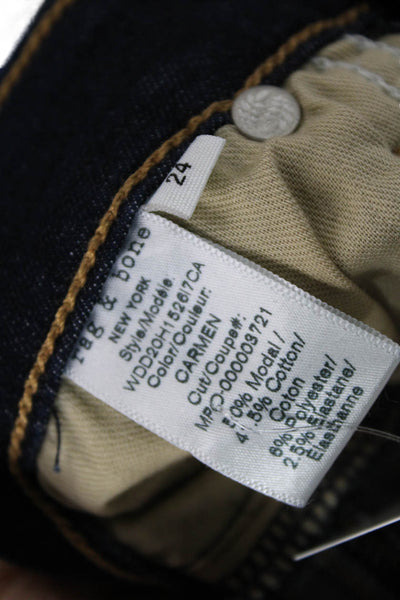 Rag & Bone Womens High Rise Skinny Jeans Blue Modal Inseam 26 Size 24