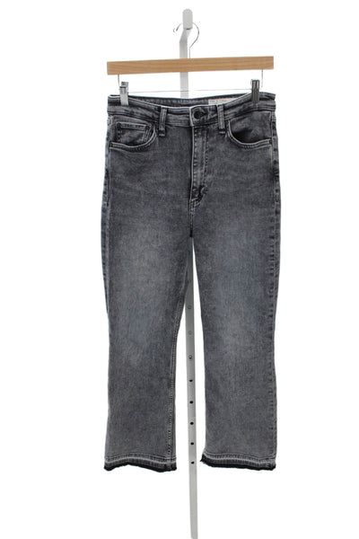 Rag & Bone Women Cropped High Waist Gray Cotton Jeans Size 29