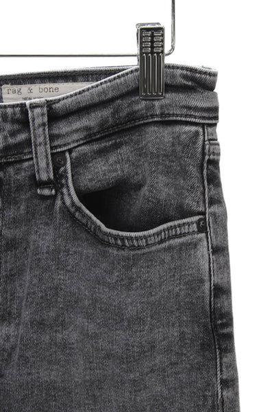 Rag & Bone Women Cropped High Waist Gray Cotton Jeans Size 29