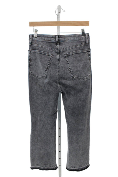 Rag & Bone Women Cropped High Waist Gray Cotton Jeans Size 29