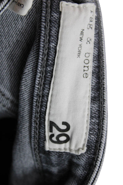 Rag & Bone Women Cropped High Waist Gray Cotton Jeans Size 29