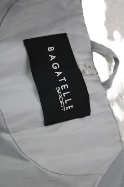 Bagatelle Womens Gray Puffer Jacket Zip Polyester Long Sleeve Size S