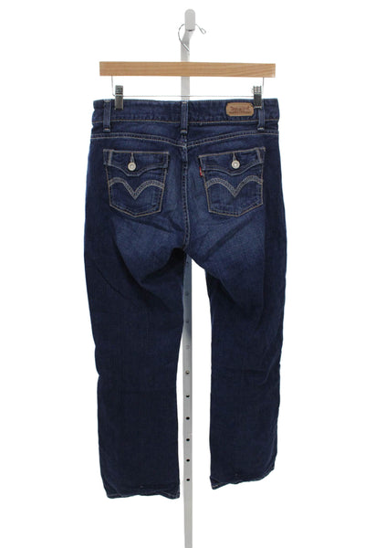 Levis Women Jeans Bootcut Blue Cotton Low Rise Size 30