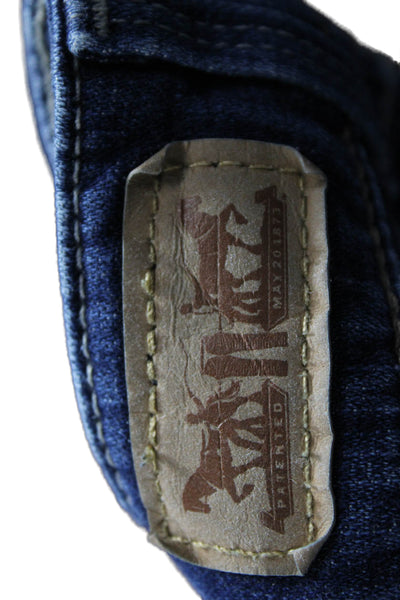 Levis Women Jeans Bootcut Blue Cotton Low Rise Size 30