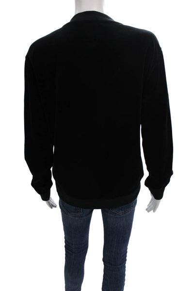 Derek Lam 10 Crosby Women Pullover Sweatshirt Black Long Sleeve Cotton Size L