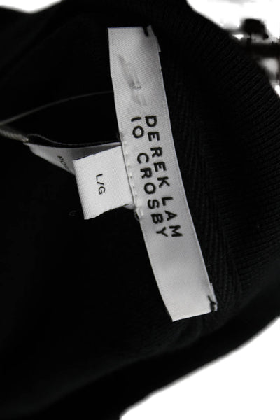 Derek Lam 10 Crosby Women Pullover Sweatshirt Black Long Sleeve Cotton Size L