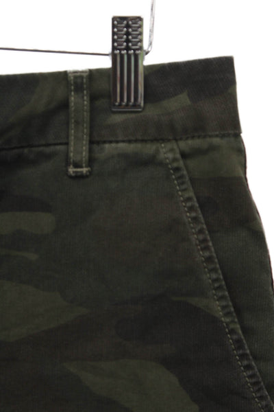 Sundry Womens Cut-Off Camouflage Multicolor Shorts Cotton Button Summer Size 29