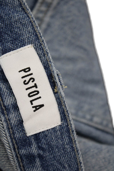 Pistola Womens Cut-Off Cotton Button Shorts Blue Size 30