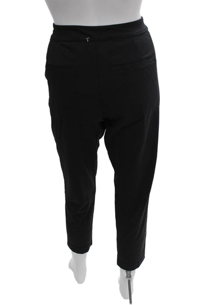 Lululemon Womens Cropped Black Nylon Drawstring Pants Size 8