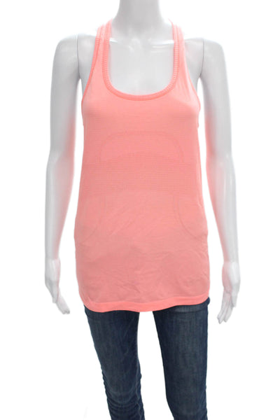 Lululemon Women Racerback Tank Orange Striped Size S