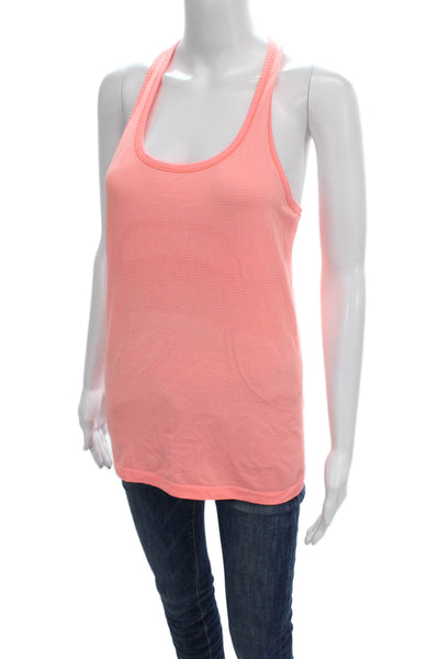 Lululemon Women Racerback Tank Orange Striped Size S