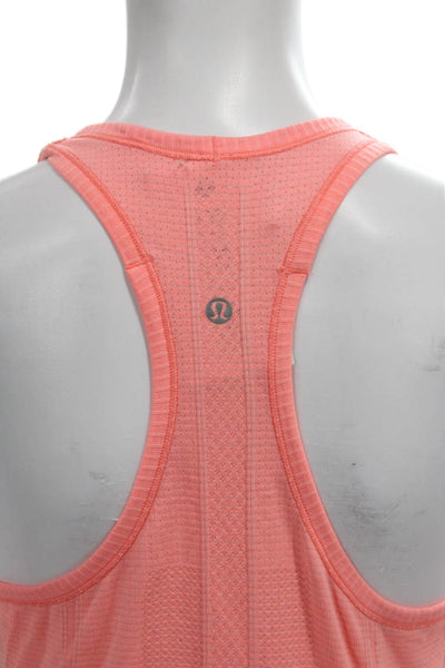 Lululemon Women Racerback Tank Orange Striped Size S