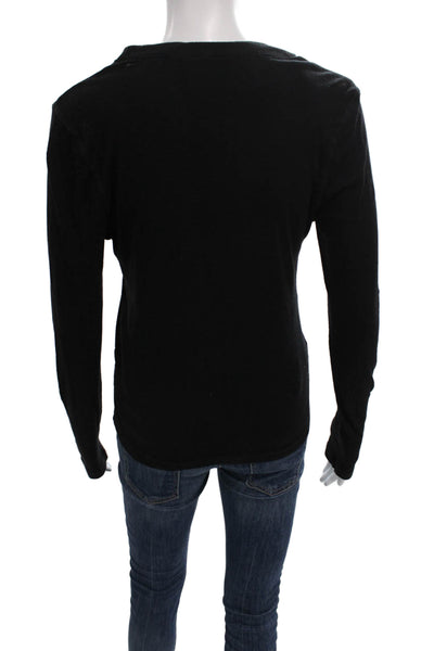 Michael Stars Women Cardigan V-Neck Black Long Sleeve Size One Size