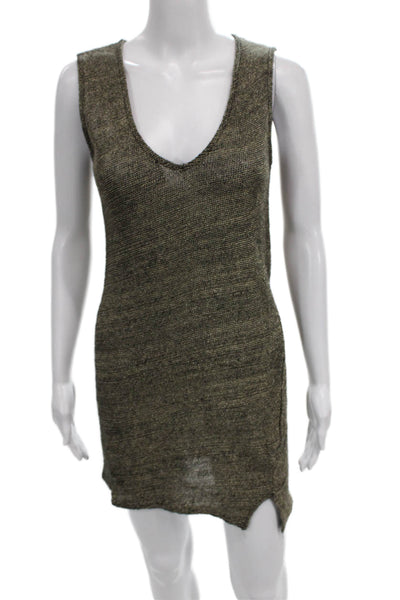 French Connection Women Tank Dress Multicolor Striped V-Neck Sleeveless Size 2