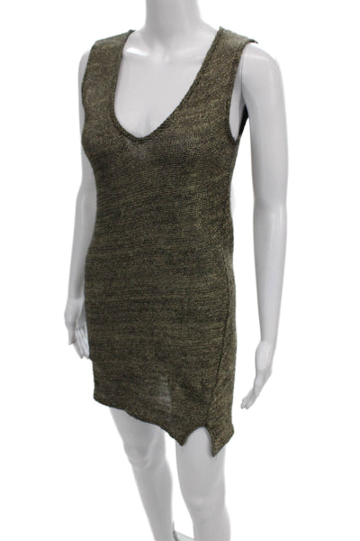 French Connection Women Tank Dress Multicolor Striped V-Neck Sleeveless Size 2