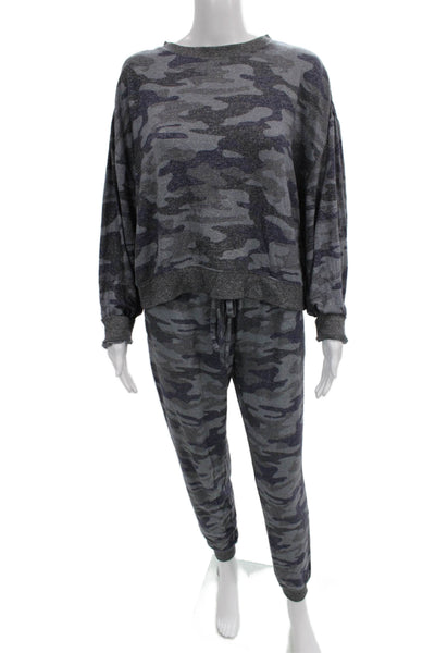 Z Supply Womens Gray Camouflage Rayon Jogger Pants Drawstring Size M